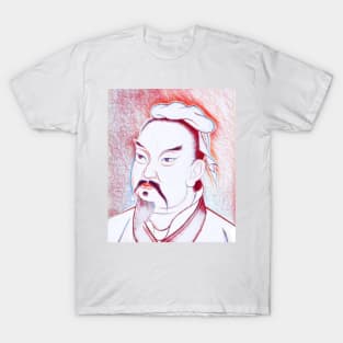 Sun Tzu Portrait | Sun Tzu Artwork | Line Art 3 T-Shirt